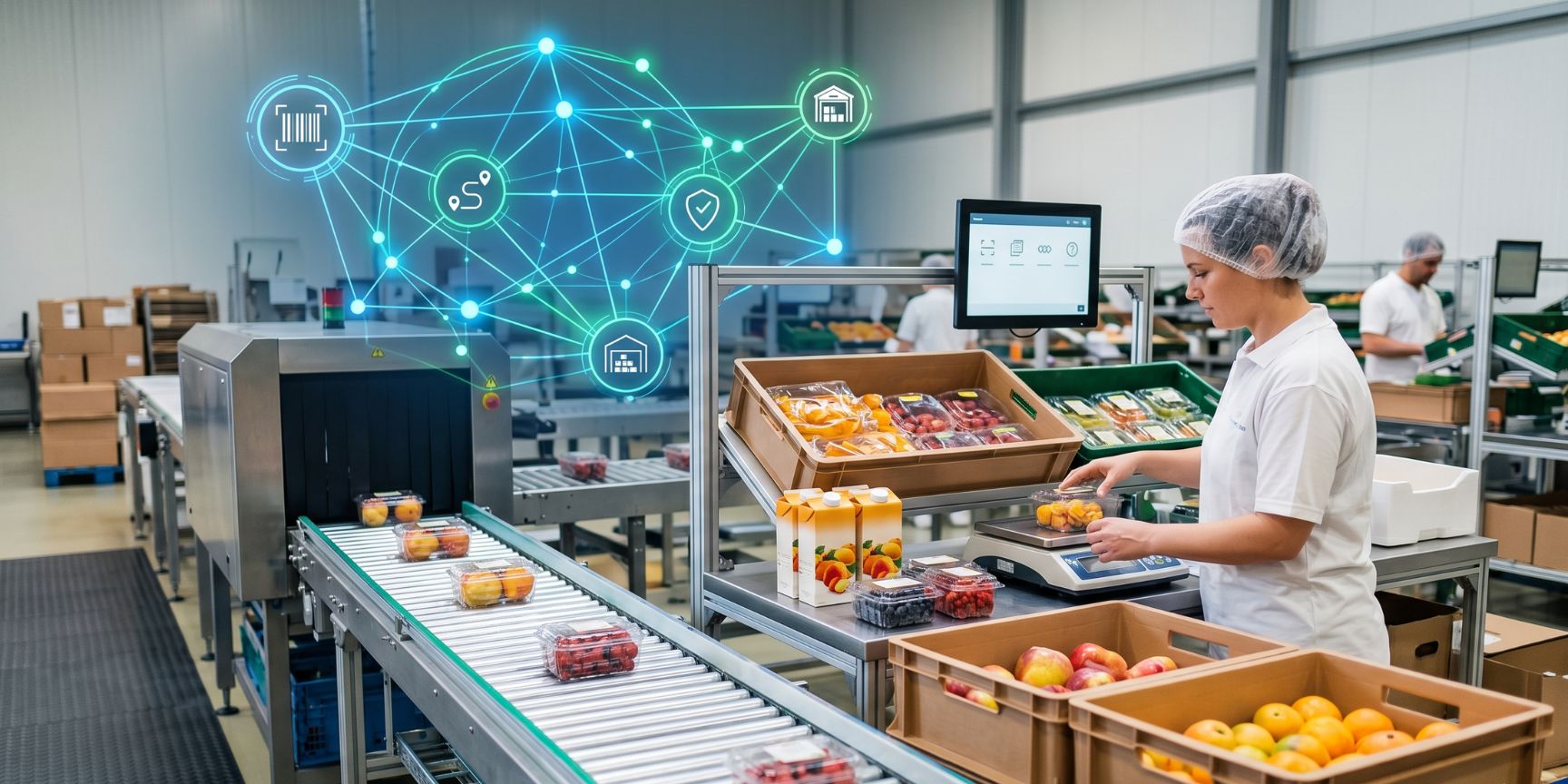 IFS Kontraktlogistik Prozesse: Echtzeit-Rückverfolgbarkeit für Value Added Services im Lebensmittellager, automatisierter Scan und transparente Datenflüsse.